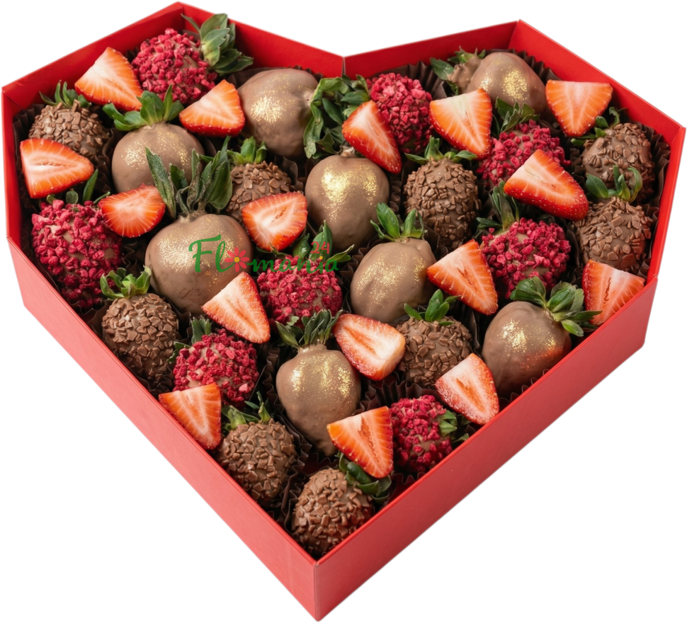 Набор клубники в шоколаде «Ритмы сердца»